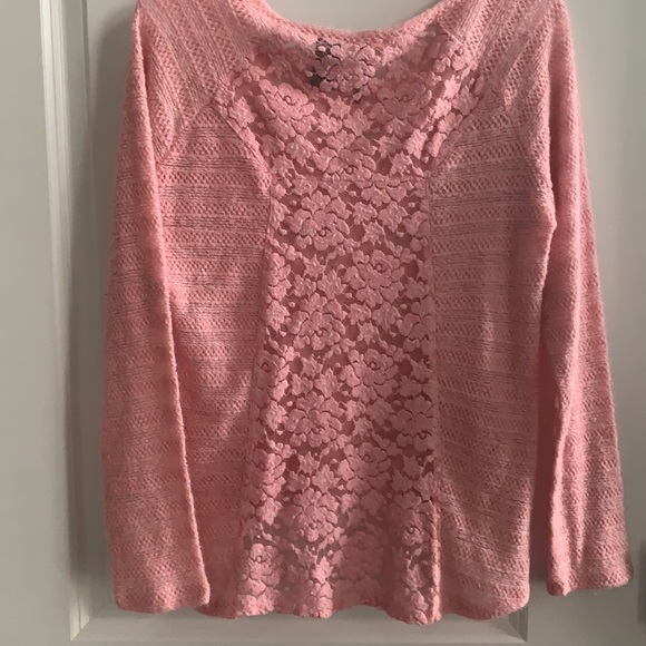 Light Pink Floral Knot Sweater | Size: M - Picture 6 of 7